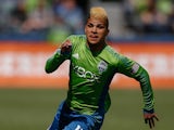 DeAndre Yedlin #17 of the Seattle Sounders FC follows the play against the Colorado Rapids at CenturyLink Field on April 26, 2014