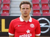 Nicolai Muller, midfielder of German first division football club FSV Mainz 05 poses for a photo in Mainz, Germany, on July 18, 2014