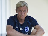 Sami Hyypia, manager of Brighton & Hove Albion, looks on prior to the friendly match against Partick Thistle at Arena Football Center on July 12, 2014