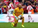 Man City keeper Wilfredo Caballero during the Community Shield on August 10, 2014