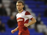 Ben Gibson of Middlesbrough in action during the Sky Bet Championship match between Birmingham City and Middlesbrough at St Andrews Stadium on December 07, 2013