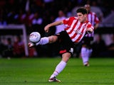 Sheffield United player Ched Evans in action during the npower League One game between Sheffield United and Chesterfield at Bramall Lane on March 28, 2012