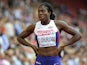 Christine Ohuruogu during the women's 400m heats in Zurich on August 12, 2014