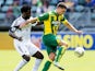 Swansea City's Dutch player Wilfried Bony vies with Danny Holla from ADO Den Haag during their friendly football match at the Kyocera stadion in The Hague, on July 13, 2013