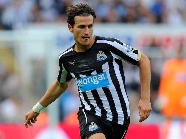 Newcastle player Daryl Janmaat in action during the Barclays Premier League match between Newcastle United and Manchester City  on August 17, 2014