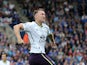 Everton's Irish midfielder Aiden McGeady celebrates scoring the opening goal of the English Premier League football match between Leicester City and Everton at King Power Stadium in Leicester, central England on August 16, 2014