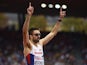 Great Britain's Martyn Rooney celebrates his victory in the Men's 400m final during the European Athletics Championships at the Letzigrund stadium in Zurich on August 15, 2014