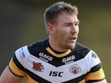 Michael Shenton of Castleford Tigers during the pre season friendly match between Bradford Bulls and Castleford Tigers at Odsal Stadium on February 2, 2014