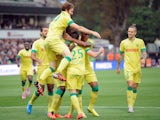 Nantes' French midfielder Jordan Veretout jubilates after scoring a goal during the French L1 football match between FC Metz and FC Nantes on August 16, 2014