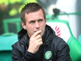 Celtic manager Ronny Delia looks on during the Scottish Premiership League Match between Celtic and Dundee United, at Celtic Park on August 16, 2014