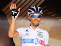 Thibaut Pinot of France and FDJ.fr signs on ahead of the nineteenth stage of the 2014 Tour de France, a 208km stage between Maubourguet Pays du Val d'Adour and Bergerac, on July 25, 2014