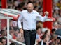 Bob Peeters Manager Of Charlton Athletic shows his frustration during the Sky Bet Championship match between Brentford and Charlton Athletic at Griffin Park on August 9, 2014
