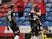 Igor Vetokele right and Simon Church of Charlton Athletic celebrate the 90th Minute goal during the Sky Bet Championship match between Huddersfield Town v Charlton Athletic at Galpharm Stadium on August 23, 2014