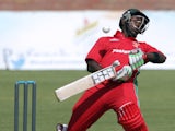 Zimbabwe's captain Elton Chigumbura in action during the third and final one-day international match between South Africa and Zimbabwe at the Queens Sports Club, on August 21, 2014