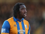Exodus Geohaghon of Mansfield Town in action during the FA Cup with Budweiser Second Round match at Sincil Bank Stadium on December 1, 2012