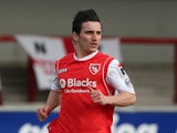 Jack Redshaw of Morecambe in action during the Sky Bet League Two match between Morecambe and Northampton Town at Globe Arena on March 22, 2014