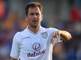 Joe Cole of Aston Villa gestures during the pre-season friendly match between Mansfield and Aston Villa at the One Call Stadium on July 17, 2014