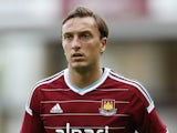 Mark Noble of West Ham United in action during the pre-season friendly match between West Ham United and Sampdoria at Boleyn Ground on August 9, 2014