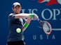 Andy Murray in action during his first round match at the US Open against Robin Haase in New York on August 25, 2014