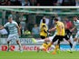Conor Hourihane of Barnsley scores his side's first goal during the Sky Bet League One match between Yeovil Town and Barnsley at Huish Park on August 30, 2014