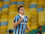 Bressan of Gremio celebrates a scored goal during the match between Fluminense and Gremio for the Brazilian Series A 2013 at Maracana on October 12, 2013