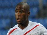 Claude Dielna of Olympiacos in action during a pre-Season friendly match between Newcastle United and Olympiacos on July 27, 2012