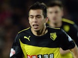 Cristian Battocchio of Watford in action during the Sky Bet Championship match between Watford and Sheffield Wednesday at Vicarage Road on December 14, 2013