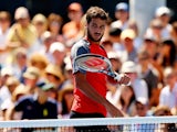 Feliciano Lopez of Spain looks on against Tatsuma Ito of Japan during their men's singles second round match on Day Five of the 2014 US Open at the USTA Billie Jean King National Tennis Center on August 29, 2014