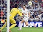 Gareth Bale has a shot at goal during Real Madrid's game with Cordoba on August 25, 2014