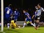 John Egan of Gillingham scores an own goal during the Capital One Cup second round match against Newcastle United on August 26, 2014
