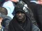 A close-up shot of new Liverpool signing Mario Balotelli at the Etihad on August 25, 2014