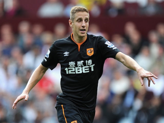 Hull City player Michael Dawson in action during the Barclays Premier League match between Aston Villa and Hull City at Villa Park on August 31, 2014