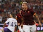 Radja Nainggolan of AS Roma celebrates after scoring the opening goal during the Serie A match between AS Roma and ACF Fiorentina at Stadio Olimpico on August 30, 2014