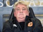 Steve Bruce manager of Hull City reacts during the Hull City v KSC Lokeren UEFA Europa League Qualifying Play-Off match at the KC Stadium on August 28, 2014