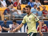 AC Milan's Bryan Cristante moves the ball during a Champions Cup match against Manchester City at Heinz Field in Pittsburgh on July 27, 2014