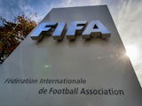 Picture of the logo of the Global football's governing body FIFA taken on October 3, 2013