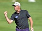 Graeme Storm of England celebrates holeing a putt on the 17th hole during the third round of the Omega European Masters at Crans-sur-Sierre Golf Club on September 6, 2014 