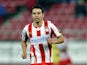 Saviola of Olympiacos F.C. in action during the Greek Superleague match between Olympiacos F.C. and Panionios GSS at the Karaiskaki Stadium on February 5, 2014