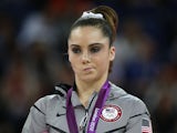 McKayla Maroney poses with her silver medal on the podium of the women's vault final of the artistic gymnastics event of the London Olympic Games on August 5, 2012