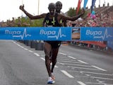 Mo Farah of Britain wins the Great North Run on September 7, 2014 