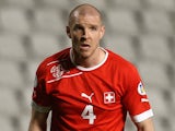 Switzerland's defender Philippe Senderos reacts during the 2014 World Cup European zone group E qualifying football match between Cyprus and Switzerland at GSP Stadium in Nicosia on March 23, 2013