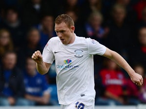 Stuart Beavon of Preston North End in action during the Sky Bet League One match between Gillingham and Preston North End at The Priestfield Stadium on October 19, 2013