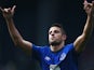 Kevin Mirallas of Everton celebrates scoring his goal during the Barclays Premier League match between West Bromwich Albion and Everton at The Hawthorns on September 13, 2014
