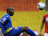Florent Sinama Pongolle of FC Rostov during the Russian Premier League match between FC Spartak Moscow and FC Rostov at the Luzhniki Stadium on September 23, 2012