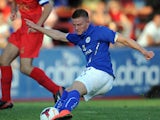 Jack Barmby of Leicester City during the pre season friendly match between Ilkeston and Leicester City at the New Manor Ground on July 22, 2014