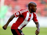 Jamal Campbell-Ryce of Sheffield United in action during the Capital One Cup First Round match between Sheffield United and Mansfield Town at Bramell Lane on August 13, 2014