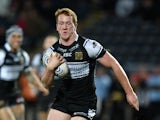 Jordan Thompson of Hull FC in action during the Super League match between Hull FC and Catalans Dragons at KC Stadium on February 14, 2014 