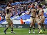 Alex Mowatt of Leeds celebrates after he scores during the Sky Bet Championship match between Birmingham City and Leeds United at St Andrews (stadium) on September 13, 2014