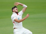 Nathan Buck of Leicestershire bowls on day one of the LV County Championship Division Two match between Surrey and Leicestershire at The Kia Oval on June 22, 2014