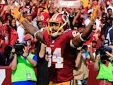 Tight end Niles Paul #84 of the Washington Redskins celebrates after catching a fourth quarter touchdown against the Jacksonville Jaguars at FedExField on September 14, 2014